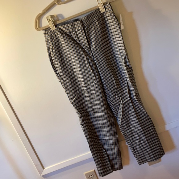 MASSIMO DUTTI summer plaid pants NWT sz4/6 unlined - Picture 1 of 3